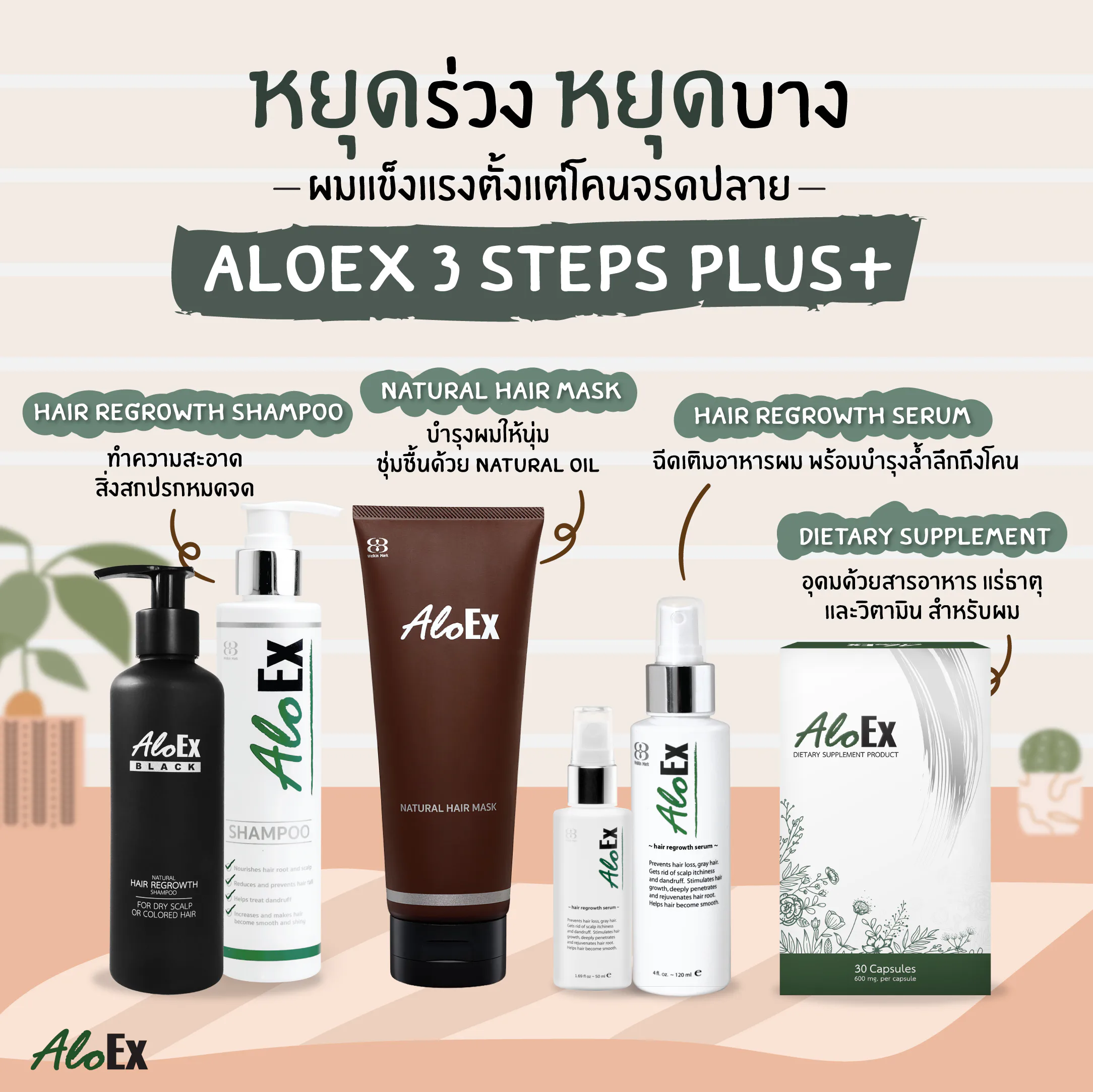 ปัญหาสุขภาพและผลข้างเคียงจากยาเป็นสาเหตุผมร่วง