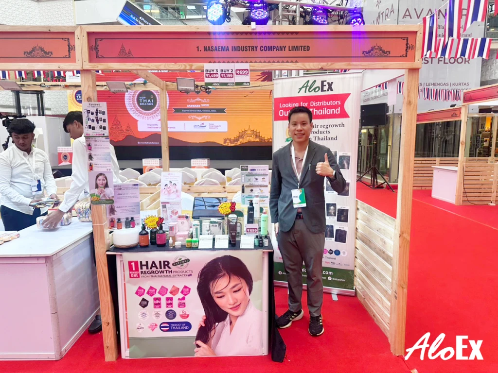 บูธ AloEx ในงาน Top Thai Brands 2025 ณ เมืองเจนไน อินเดีย