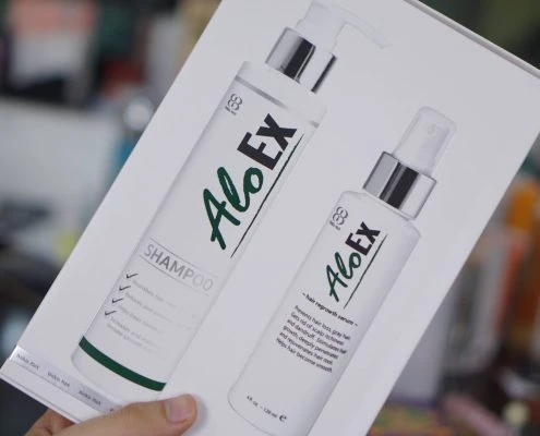 กล่อง AloEx Hair Regrowth Set แชมพูและเซรั่มบำรุงรากผม