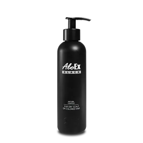 AloEx Black Shampoo แชมพูสมุนไพรลดผมร่วงผมแห้ง