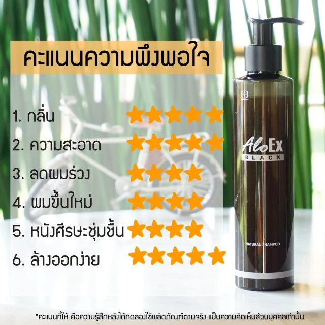 ผลิตภัณฑ์ AloEx วางชั้นสินค้า แสดงให้เห็นทั้งสูตร Original และ Black