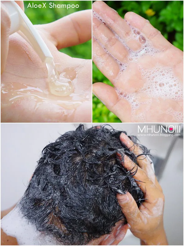 เนื้อแชมพู AloEx สกัดจากสมุนไพรไม่มีสารเคมีอันตราย