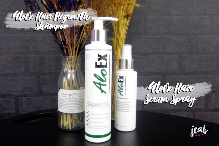 ชุดแชมพูและเซรั่ม AloEx สำหรับผมมัน