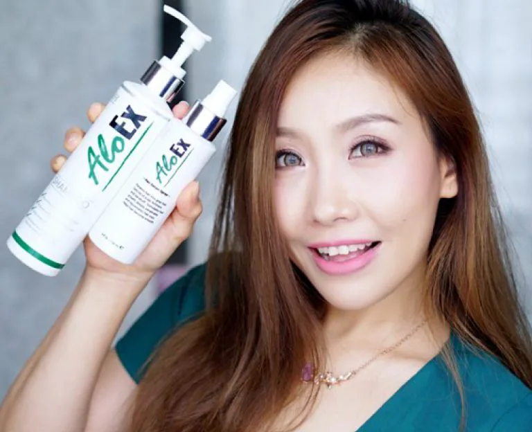 Mhunoii บล็อกเกอร์รีวิว AloEx แชมพูลดผมร่วงผมบาง