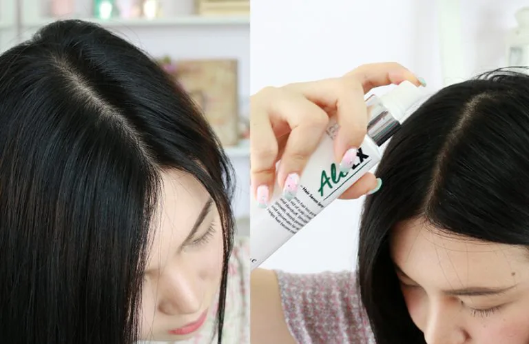 Evefeemakeup แสดงเซรั่ม AloEx ลดรังแคและบำรุงผมดำ