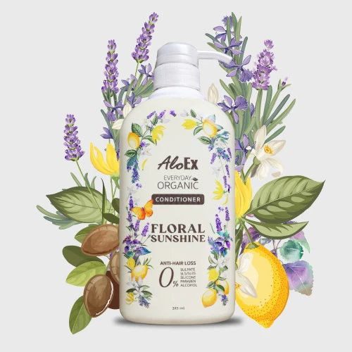 AloEx Everyday Organic Conditioner – ครีมนวดผมสมุนไพรออร์แกนิก ลดผมขาดร่วง
