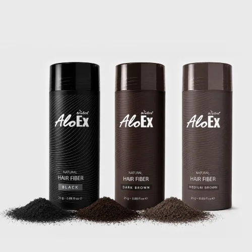 AloEx Natural Hair Fiber – ไฟเบอร์โรยผมสำหรับปิดผมบาง-ผมหงอกขาว